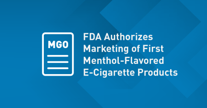 FDA Authorizes Marketing of First Menthol-Flavored E-Cigarette Products
